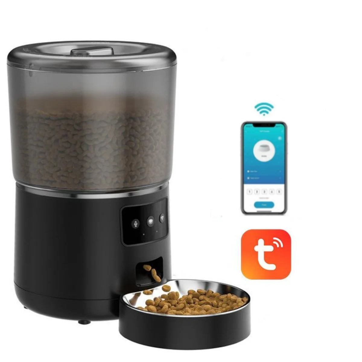 NPET Automatic Smart Pet Feeder For Cats And Dogs With App Control 1 To 9 Portions