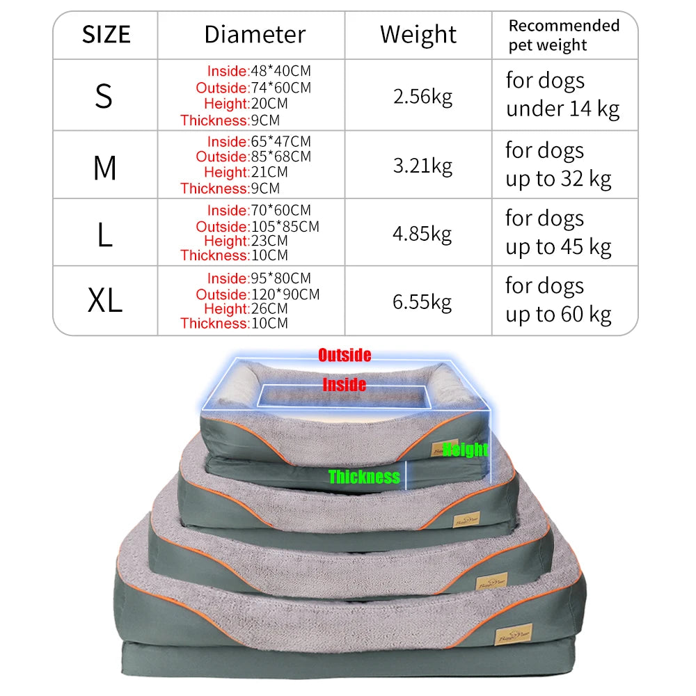 BINGOPAWCN Heavy Duty Orthopedic Pet Bed Waterproof Cushion