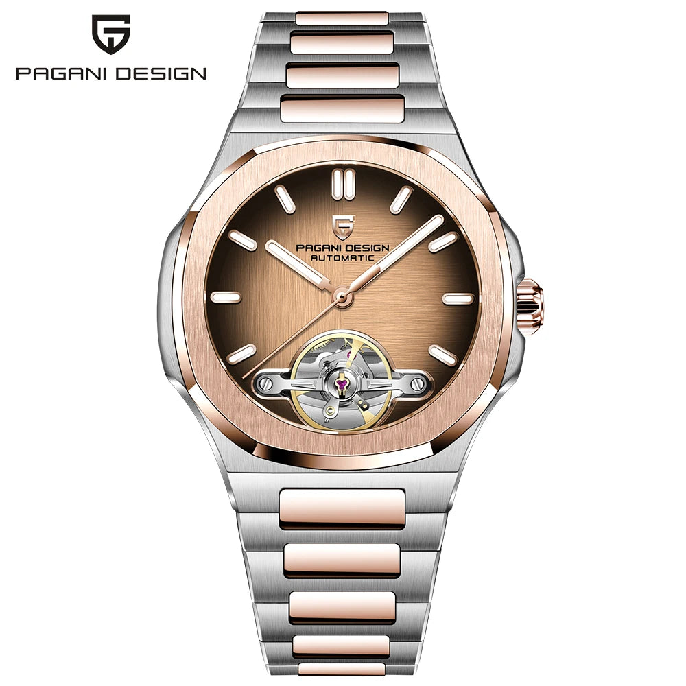 PAGANI DESIGN Skeleton Tourbillon Automatic Mens Watch