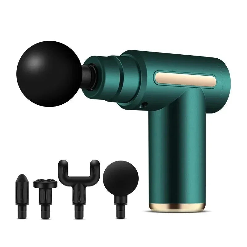 OREADEX Mini Fascia Massage Gun Electric Massager With 4 Replaceable Heads For Body Relaxation
