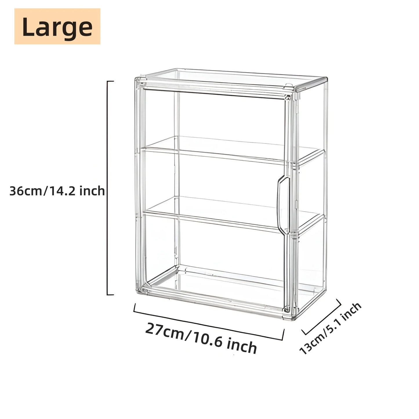 Clear Makeup Storage Case, Dustproof Cosmetic Organizer Box, Skincare Containers, Large Capacity Layered Cosmetic Display Cases