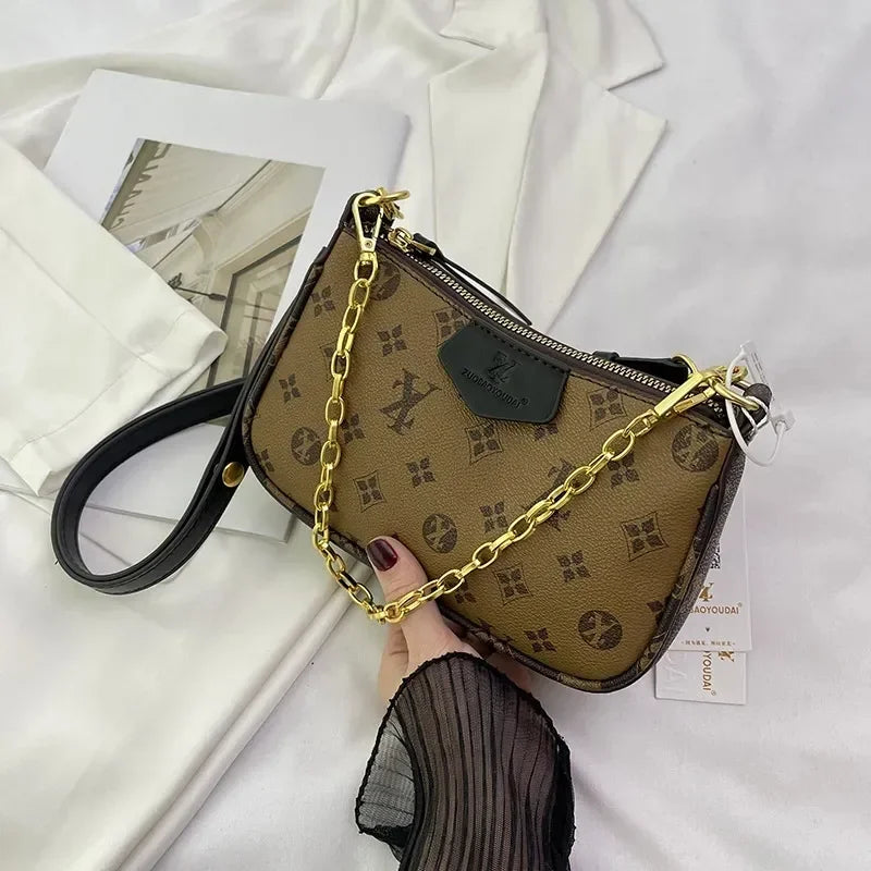 WKwk Luxurious Handbags, High-quality Shoulder Homeless Women's Bag Wallets, Metal Bags, Designer Bags