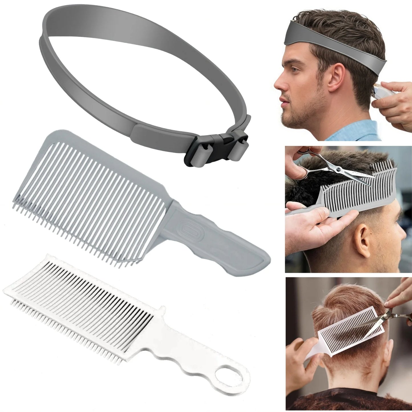 1/2/3Pcs Barber Hair Comb Kit Flat Top Hair Cutting Fading Stying Fade Comb Men Fade Brush Salon Hair Tool Accessories