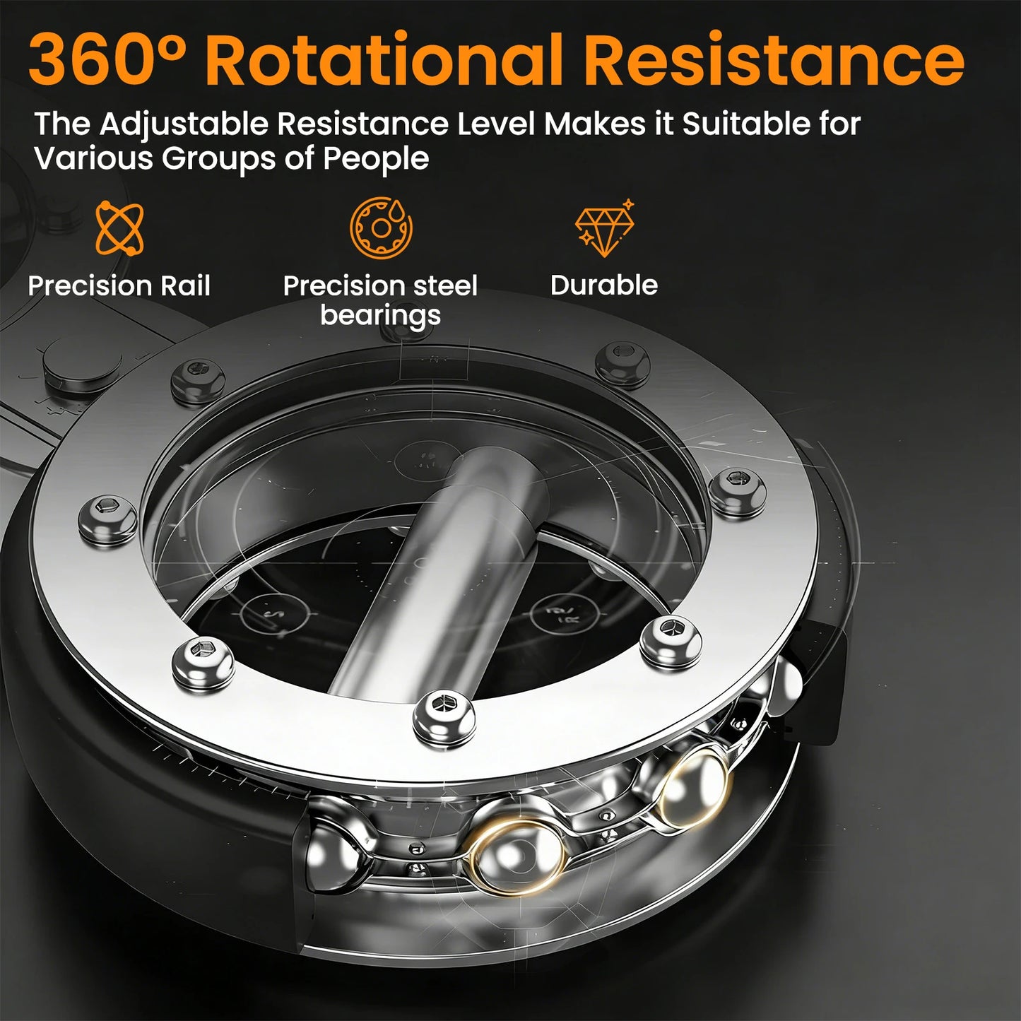 Rotator Machine Grip Strength Trainer Adjustable Exerciser 8 To 15