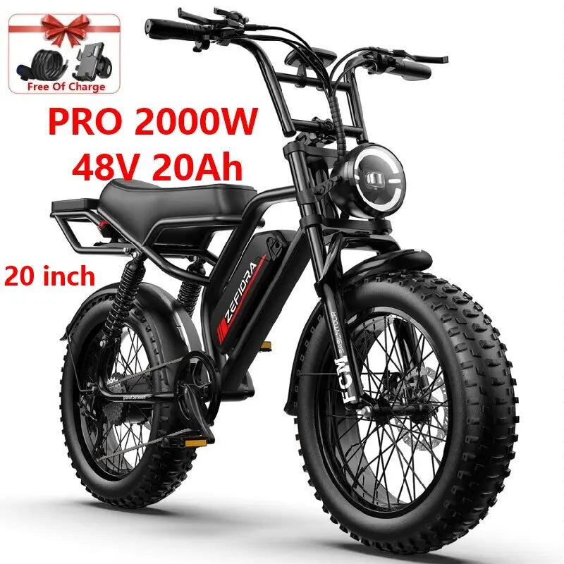 Cheap 14 20 inch Electric fat bike 1000w 2000w 30-50MPH 30-60Miles Adjustable front brake seat,For Cycling Electric Bicycle