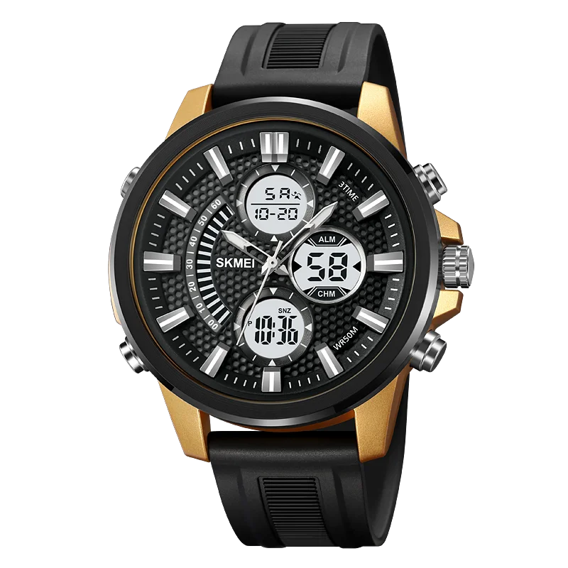 Digital Men Sport Watch With Backlight 5Bar Waterproof Alarm