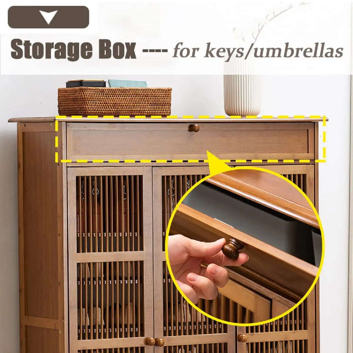 Hign Concerned Bamboo Shoe Storage Cabinet Gdrasuya10 4 Tier