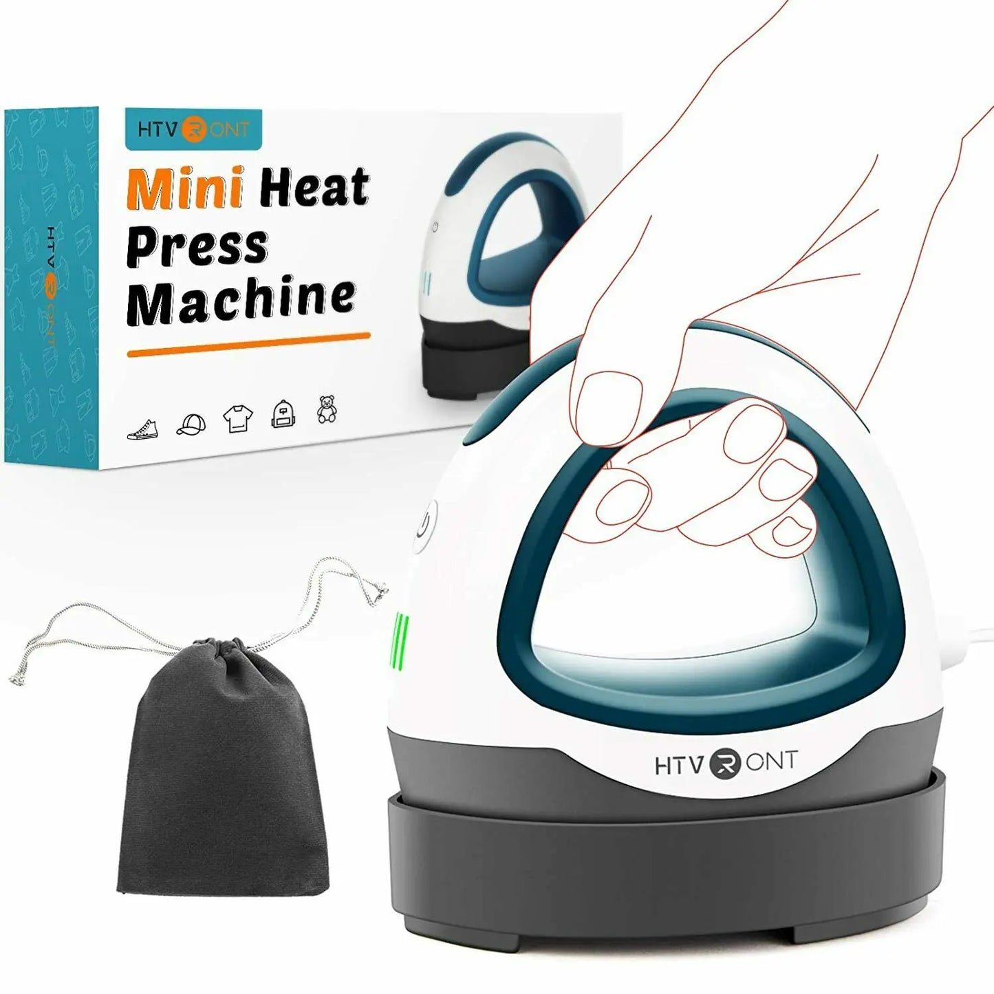 HTVRONT Mini Heat Press Machine Portable For DIY T Shirts