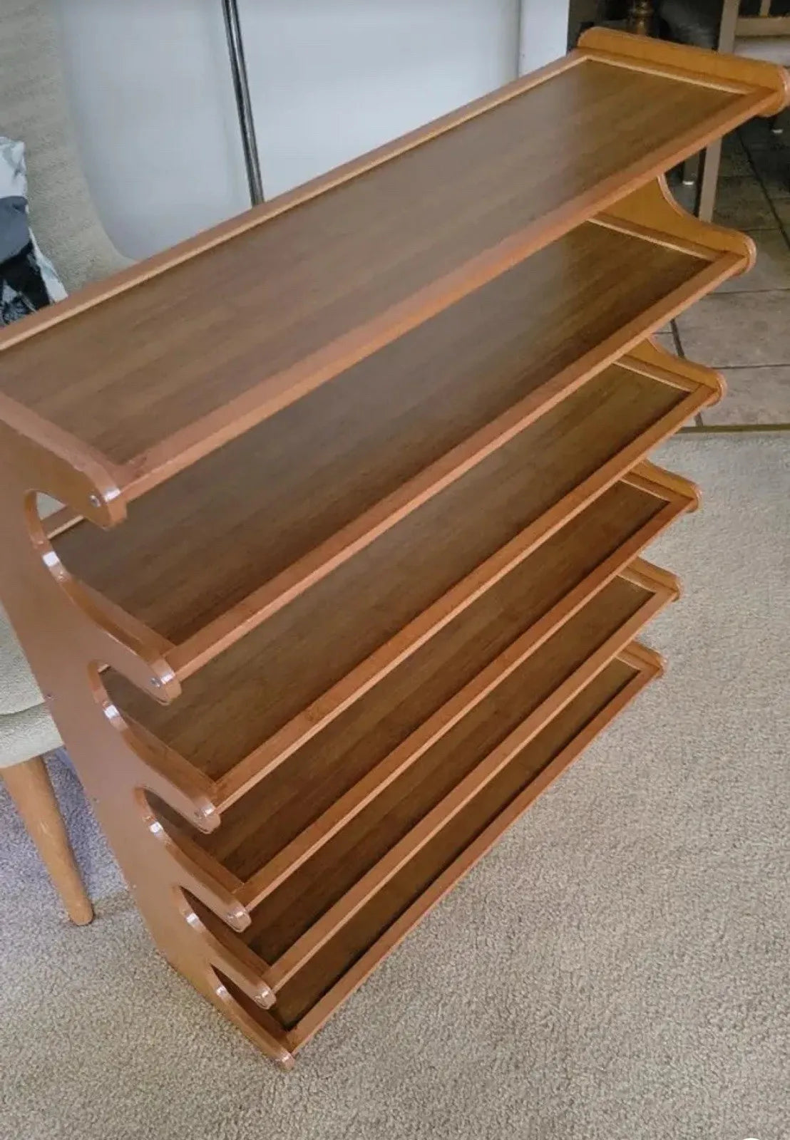 Six Tier Bamboo Shoe Rack Organizer Free Standing Entryway Storage