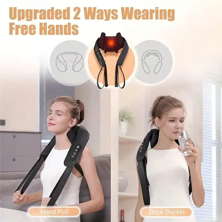Ergonomic Neck Massager With Reversible Soft Fabric Cover