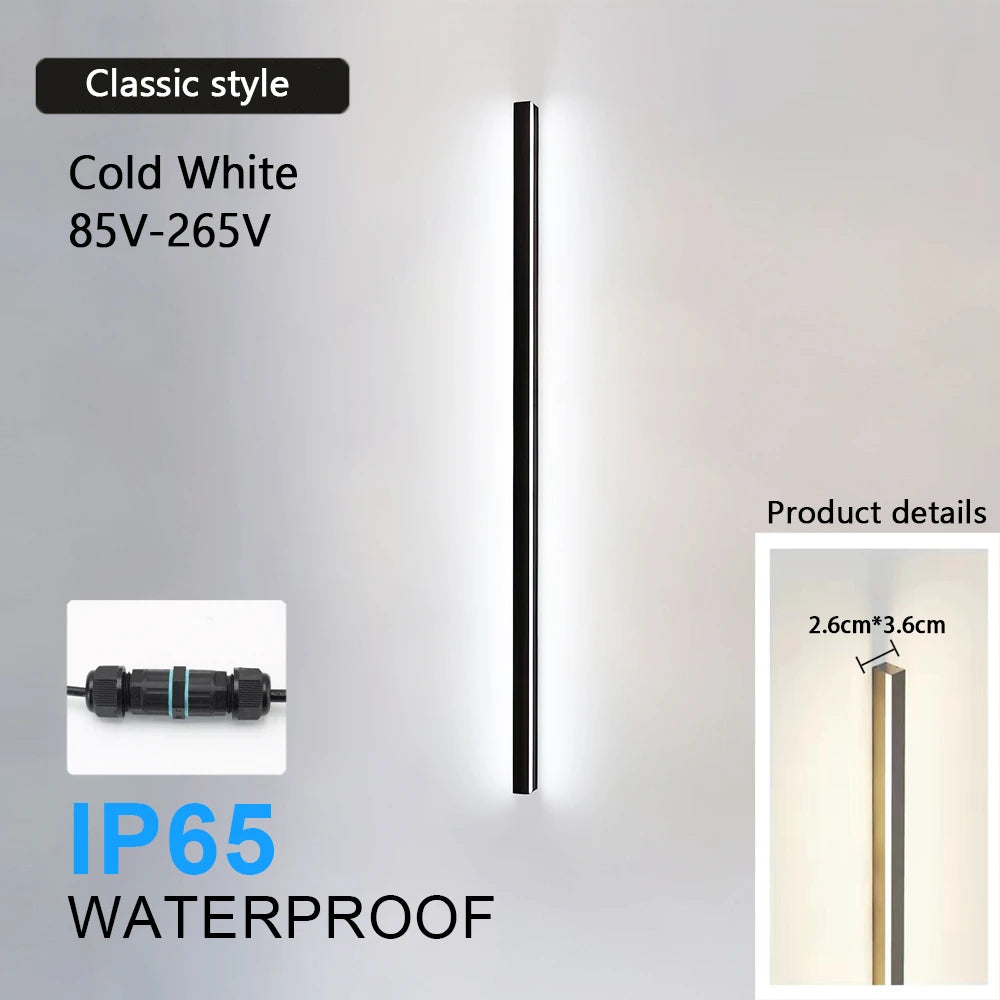 2/1 PCS Outdoor Lighting Waterproof LED Dimming Remote Control IP65 Waterproof Wall Light Porch Sconce 85V- 265V 60-200cm