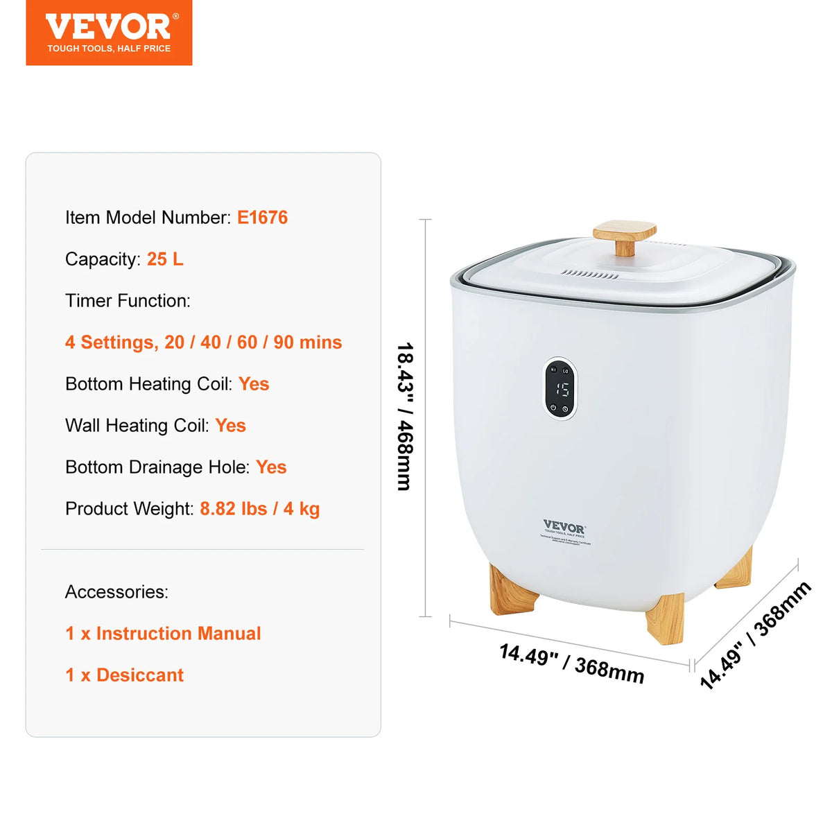 SucceBuy Towel Warmer Bucket With Auto Shut Off Child Lock