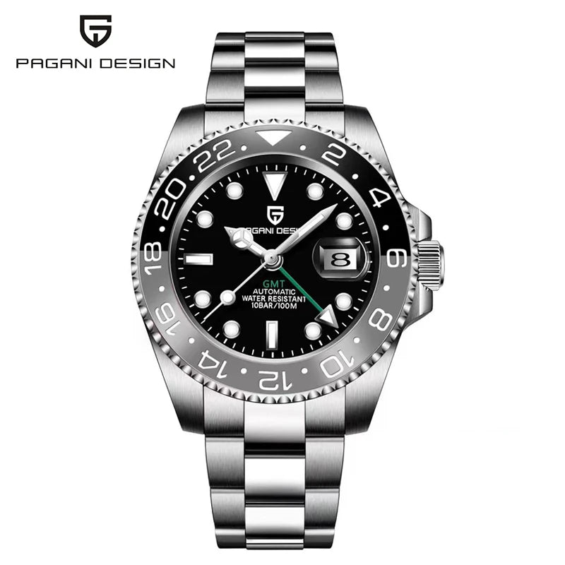 PAGANI DESIGN PD1662 Ceramic Bezel Sapphire Glass Automatic GMT Watch