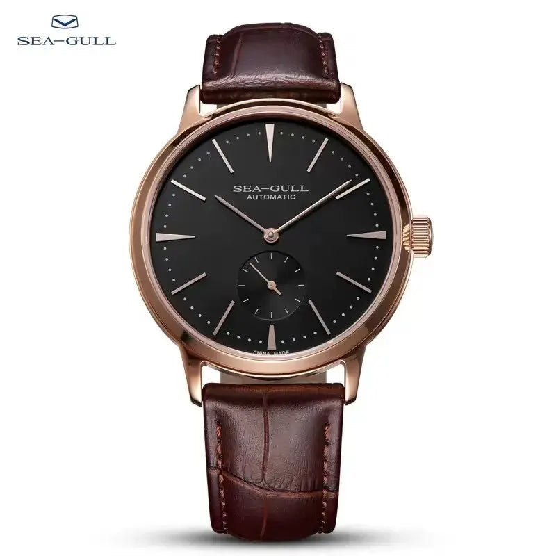 Sea-Gull New Business Mechanical Watch For Men Leather Strap