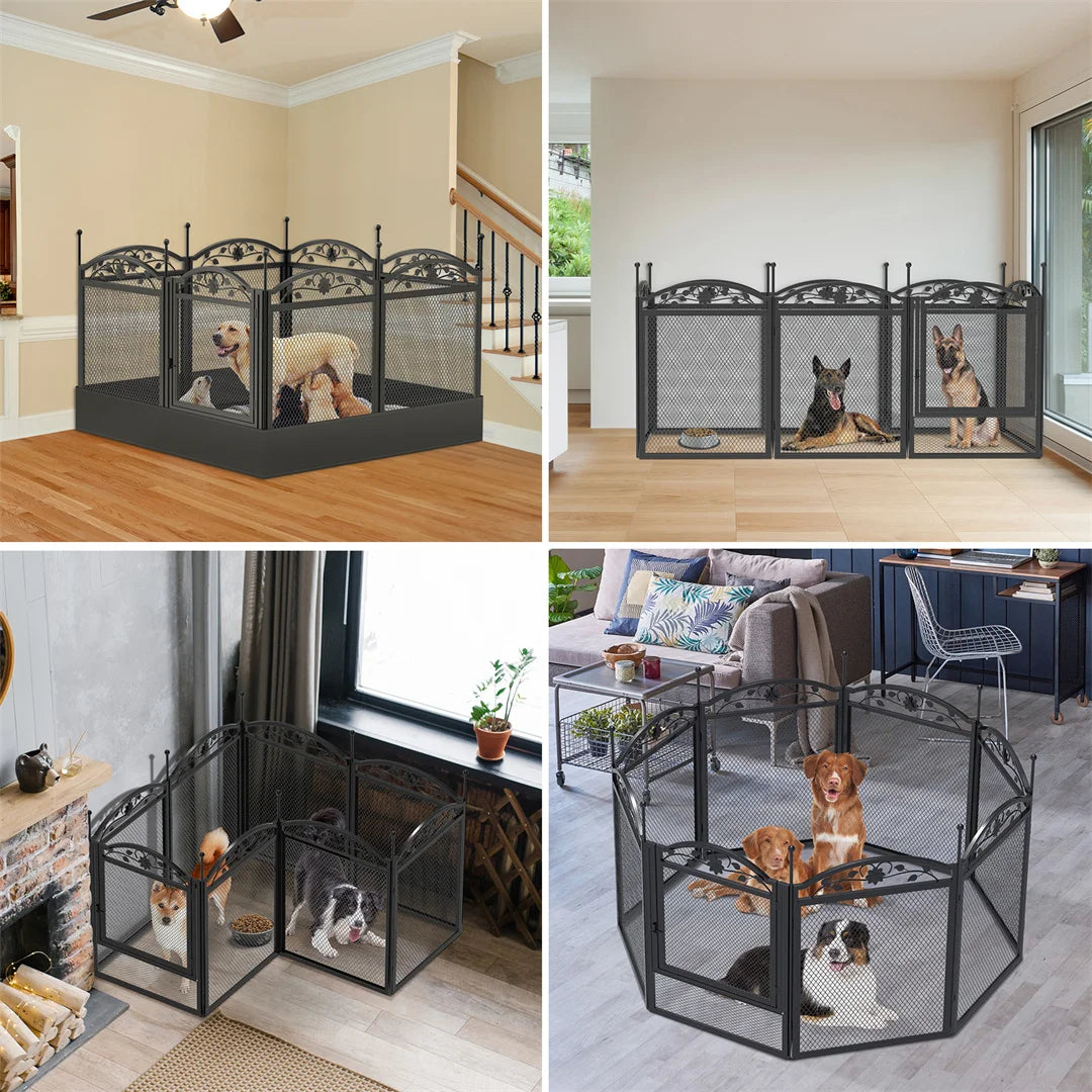 BINGOPAW 8 Panel Heavy Duty Dog Playpen Outdoor Indoor Waterproof Pad Training