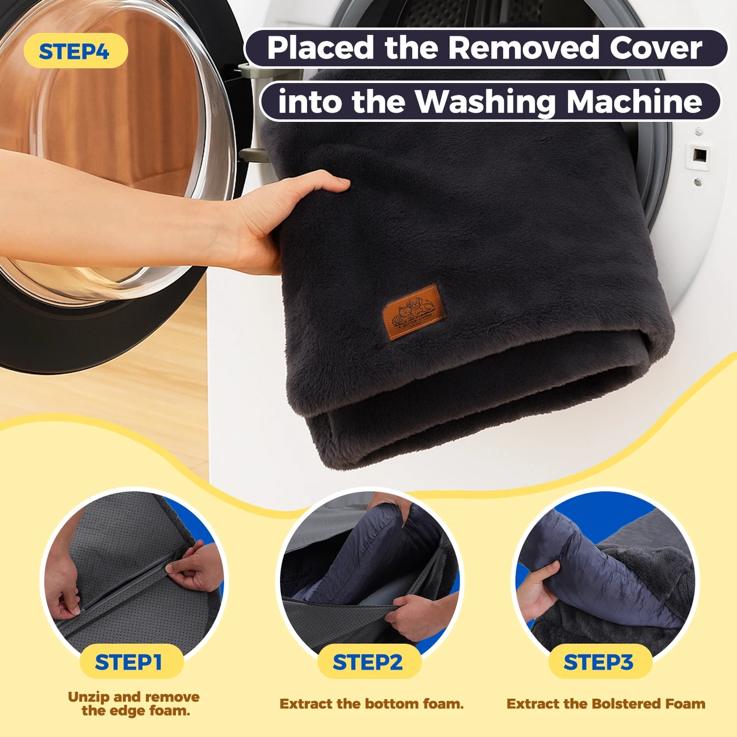 PAWZ Road Foldable Dog Bed Plush Sofa Washable Non-Slip