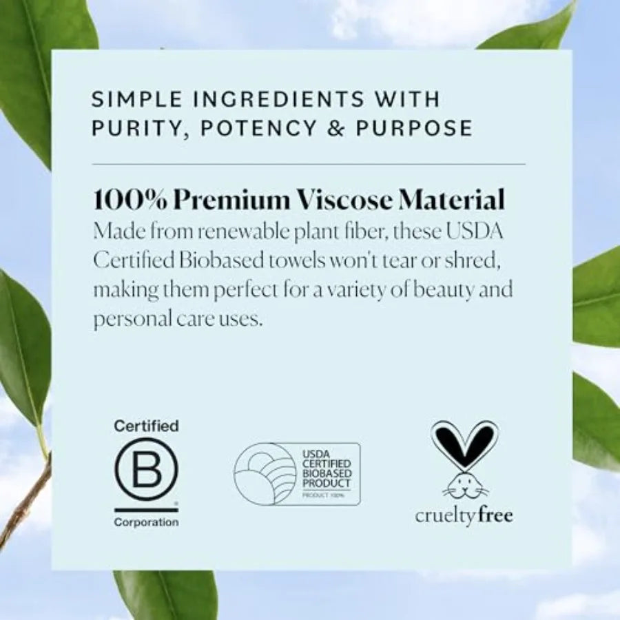 Gentle Clean Face Towels 1Pack 50 XL SingleUse Face Wipes Ultra Soft Dual Textured Disposable Towel Makeup Remover Wipes Cruelt