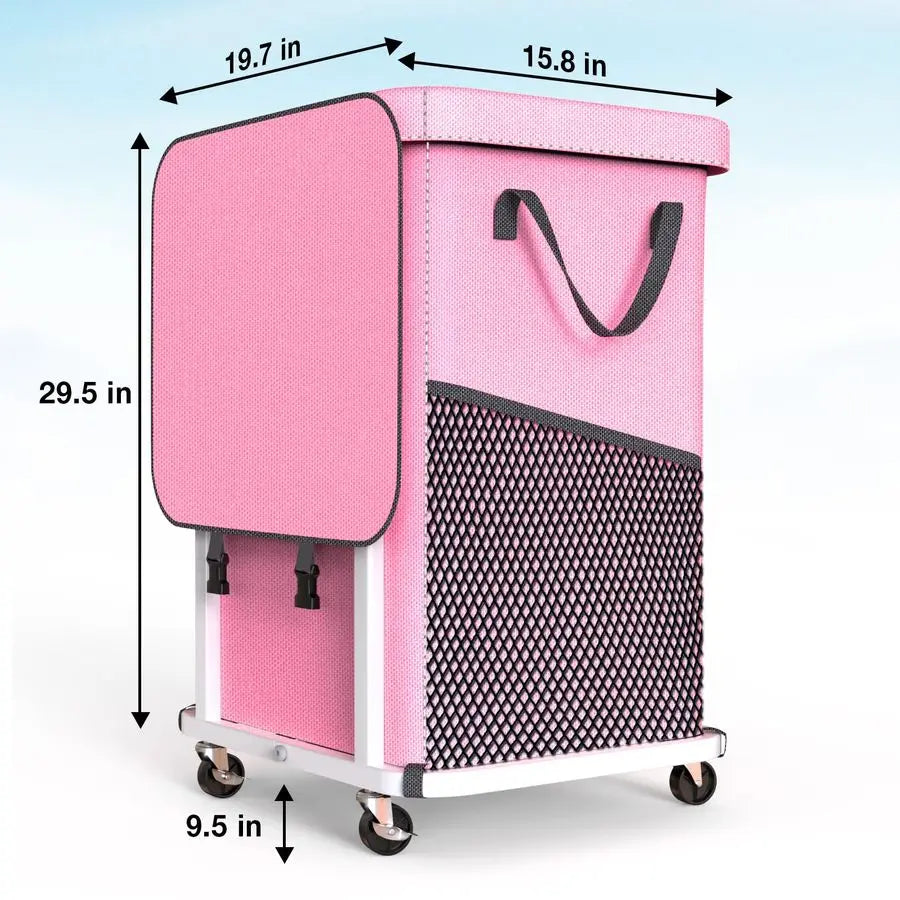Gal150L High Grade Laundry Basket With Wheels And Removable Bag