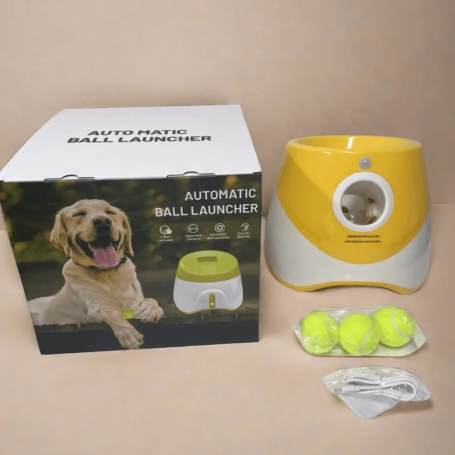 Automatic Ball Launcher For Dogs USB Rechargeable ABS Toy