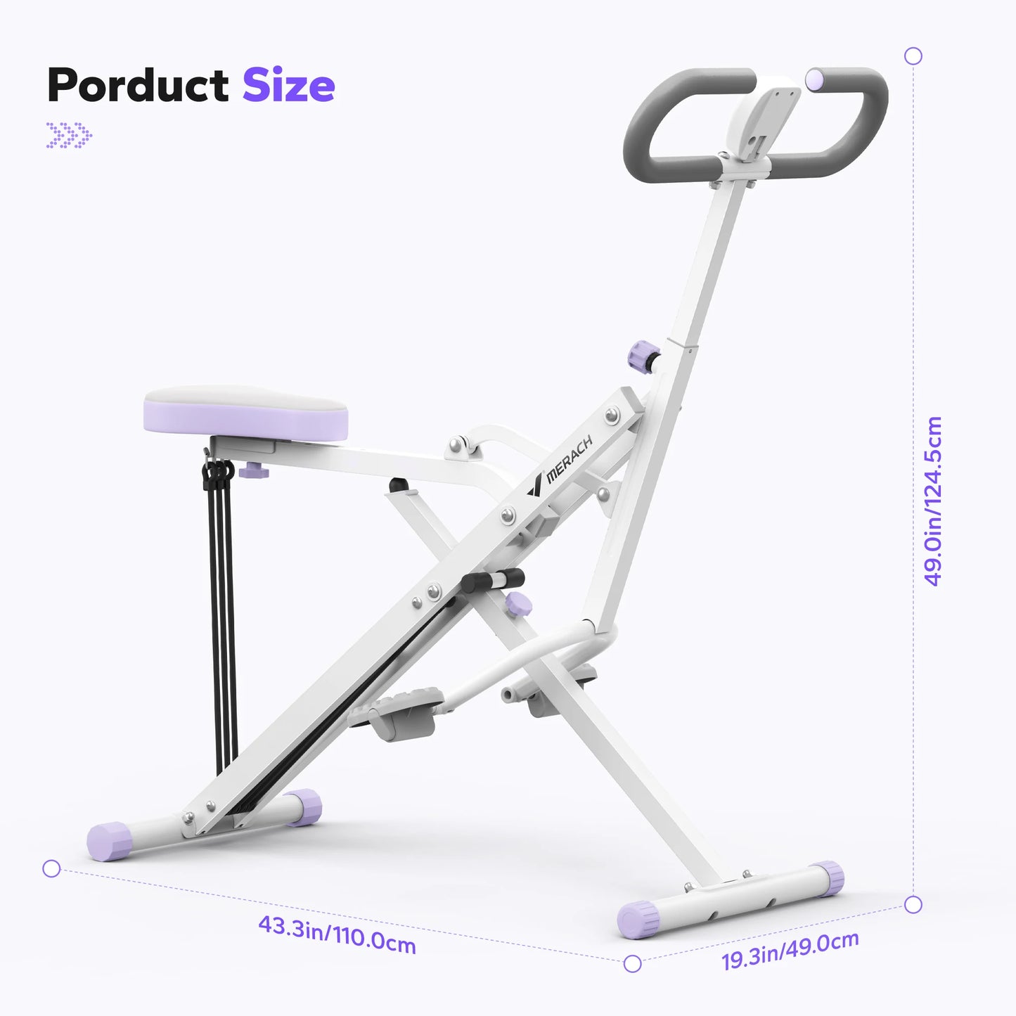 MERACH R07 Squat Machine 2 In 1 Squat Rowing Equipment