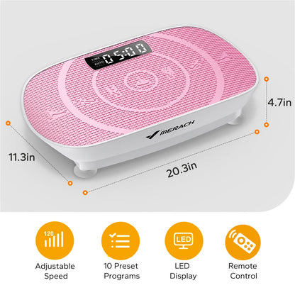MERACH Vibration Plate Exercise Machine Whole Body Workout Power Vibrate Fitness Platform Vibration Plate Weight Loss & Shaping