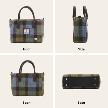 Glen Appin Harris Tweed Wool Tote Bag With Crossbody Strap