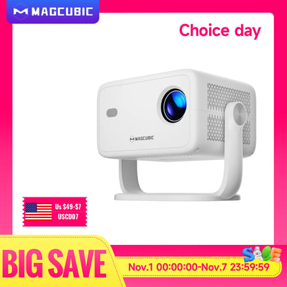 Magcubic 650ANSI L018 4K Projector Native 1080P Home Cinema Auto Focus Keystone Android 11 WiFi6 Portable Projector for Outdoor