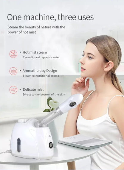 VamsLuna Ozone Facial Steamer Warm Mist Humidifier For Face