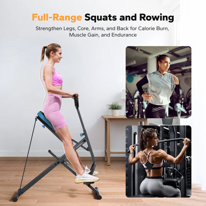 MERACH R07 Squat Machine 2 In 1 Squat Rowing Equipment