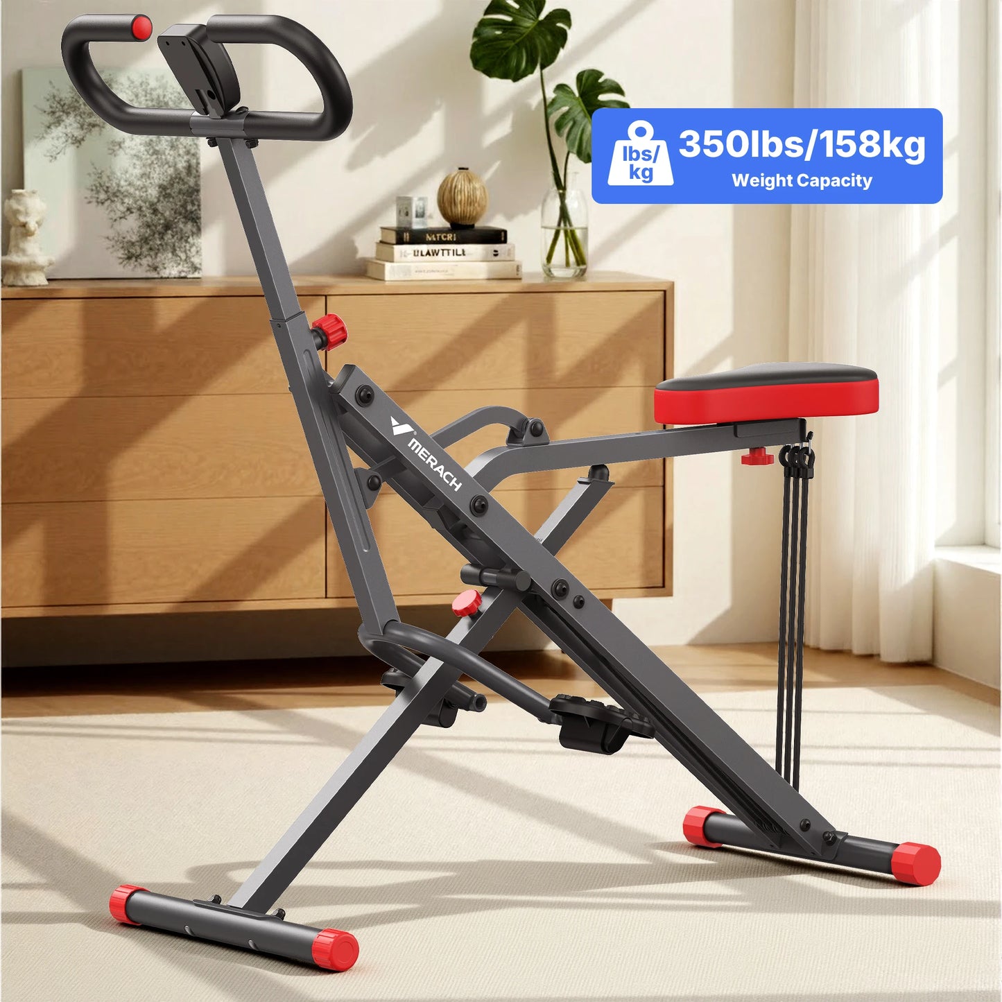 MERACH R07 Squat Machine 2 In 1 Squat Rowing Equipment