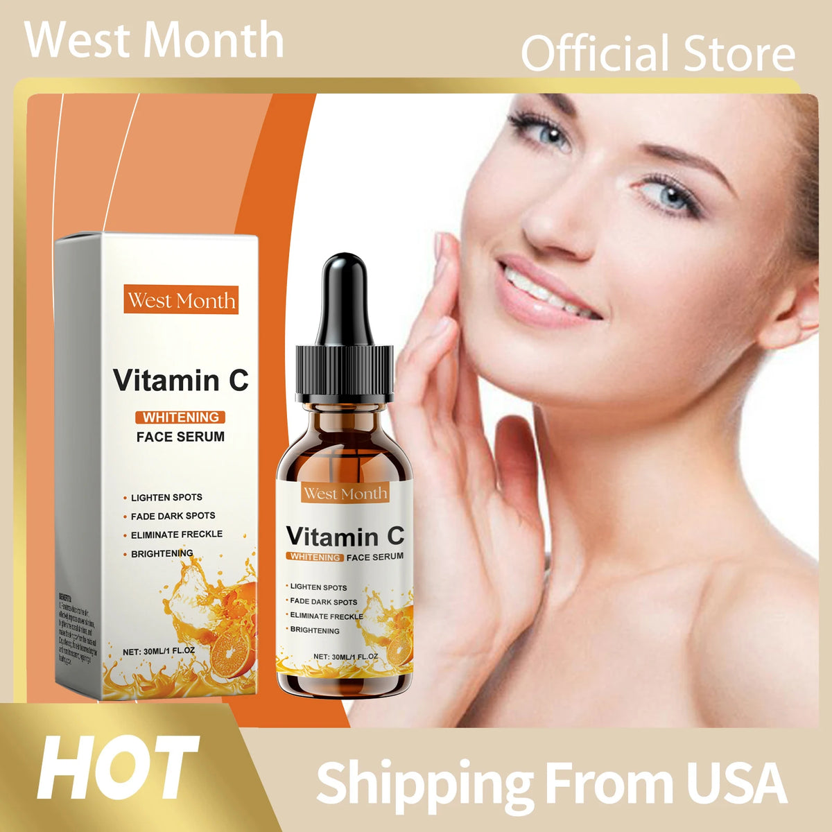 Vitamin C Facial Essence Serum For Dark Spot Brightening