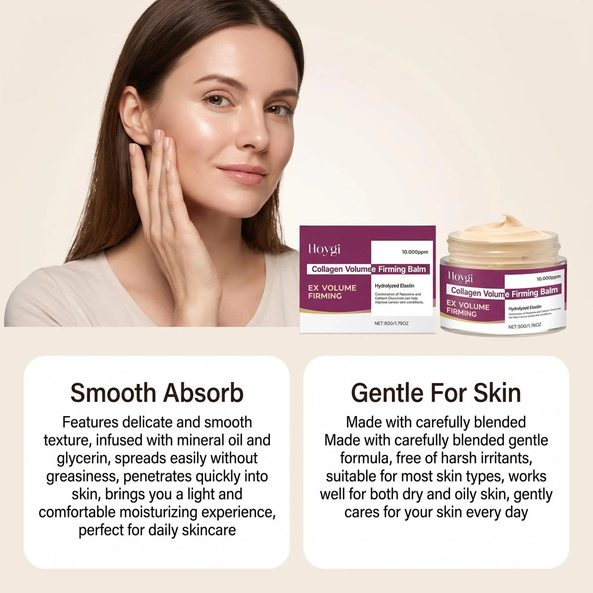 Hoygi Calcium Collagen Firming Face Cream for Deep Hydration