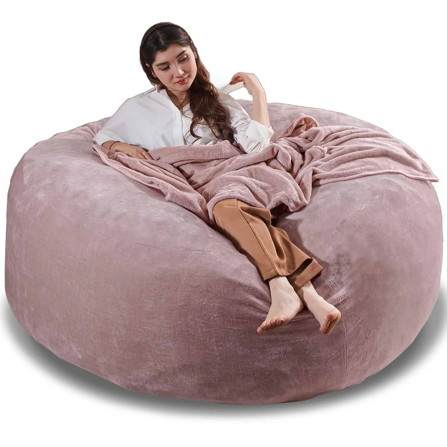 Bean Bag Chair with Filling Included Big Bean Bags Couch for Adults, Giant Beanbag Lazy Sofa for Living Room Bedroom and Dorm