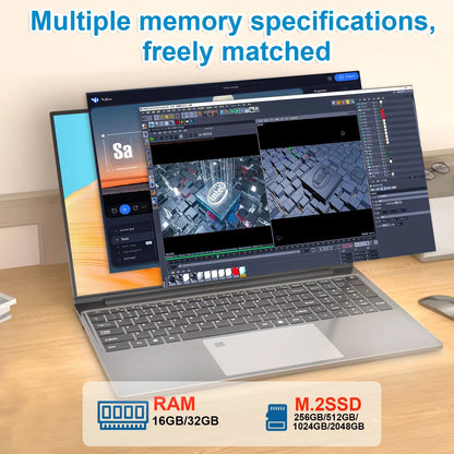 2026 Xiaman 15.6" Laptop Intel Core i9 10980HK Gamer Computer 16GB RAM 1TB SSD M.2 Windows 11 Backlit Keyboard 4K HD Notebook PC