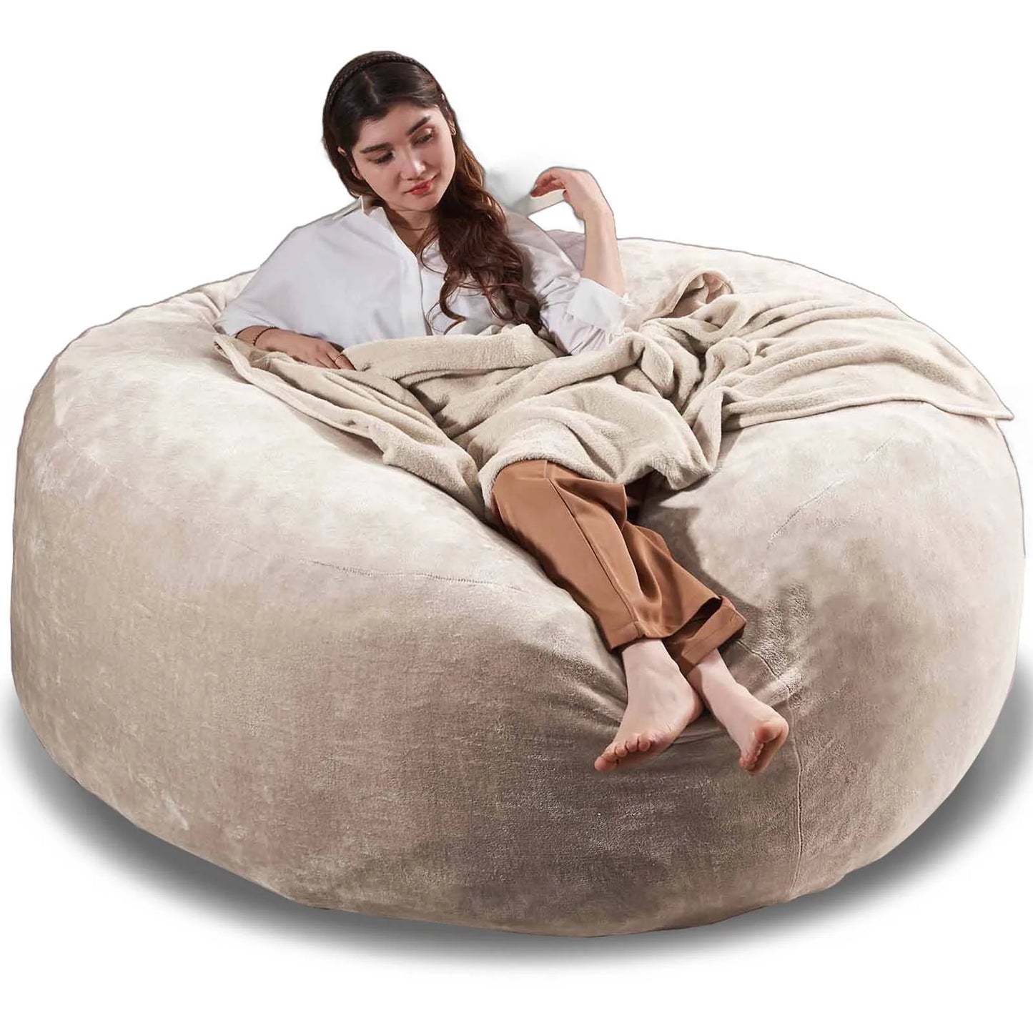 Bean Bag Chair with Filling Included Big Bean Bags Couch for Adults, Giant Beanbag Lazy Sofa for Living Room Bedroom and Dorm