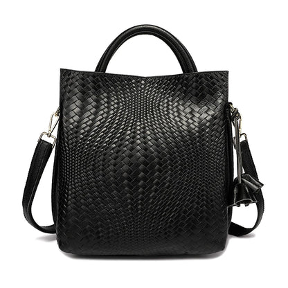 Genuine Leather Women's Bag 2025New High Capacity Handbag Women's Charm Goddess Handheld Shoulder Bag Big Bag Women's Bag