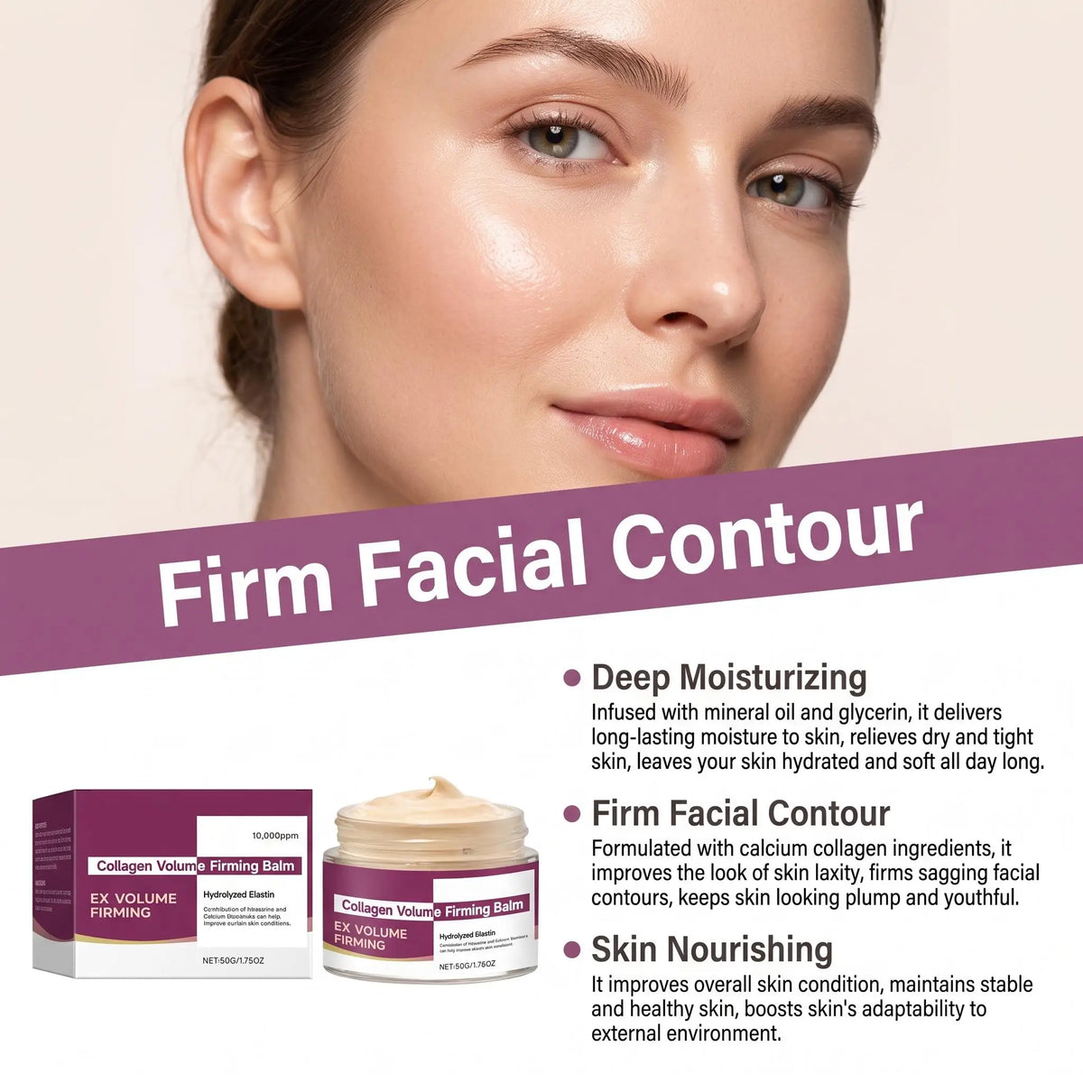 Hoygi Calcium Collagen Firming Face Cream for Deep Hydration
