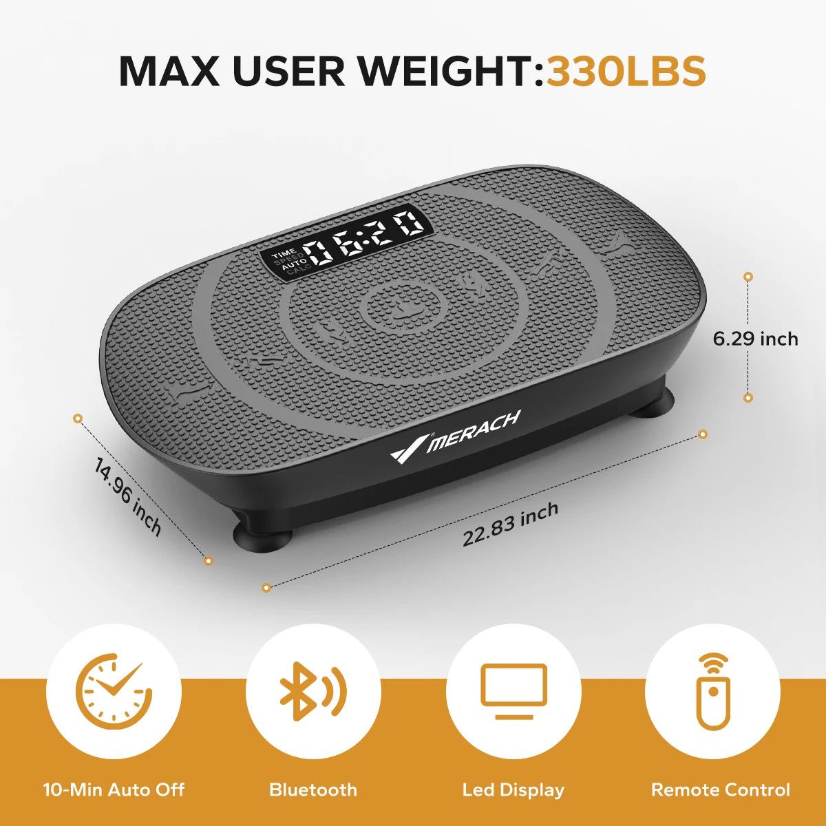 MERACH Vibration Plate Exercise Machine Whole Body Workout Power Vibrate Fitness Platform Vibration Plate Weight Loss & Shaping