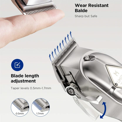 N Top Limural Hair Clippers Professional Cordless Clippers Hair Cutting Beard Trimmer Barbers Grooming Kit Rechargeable for Men