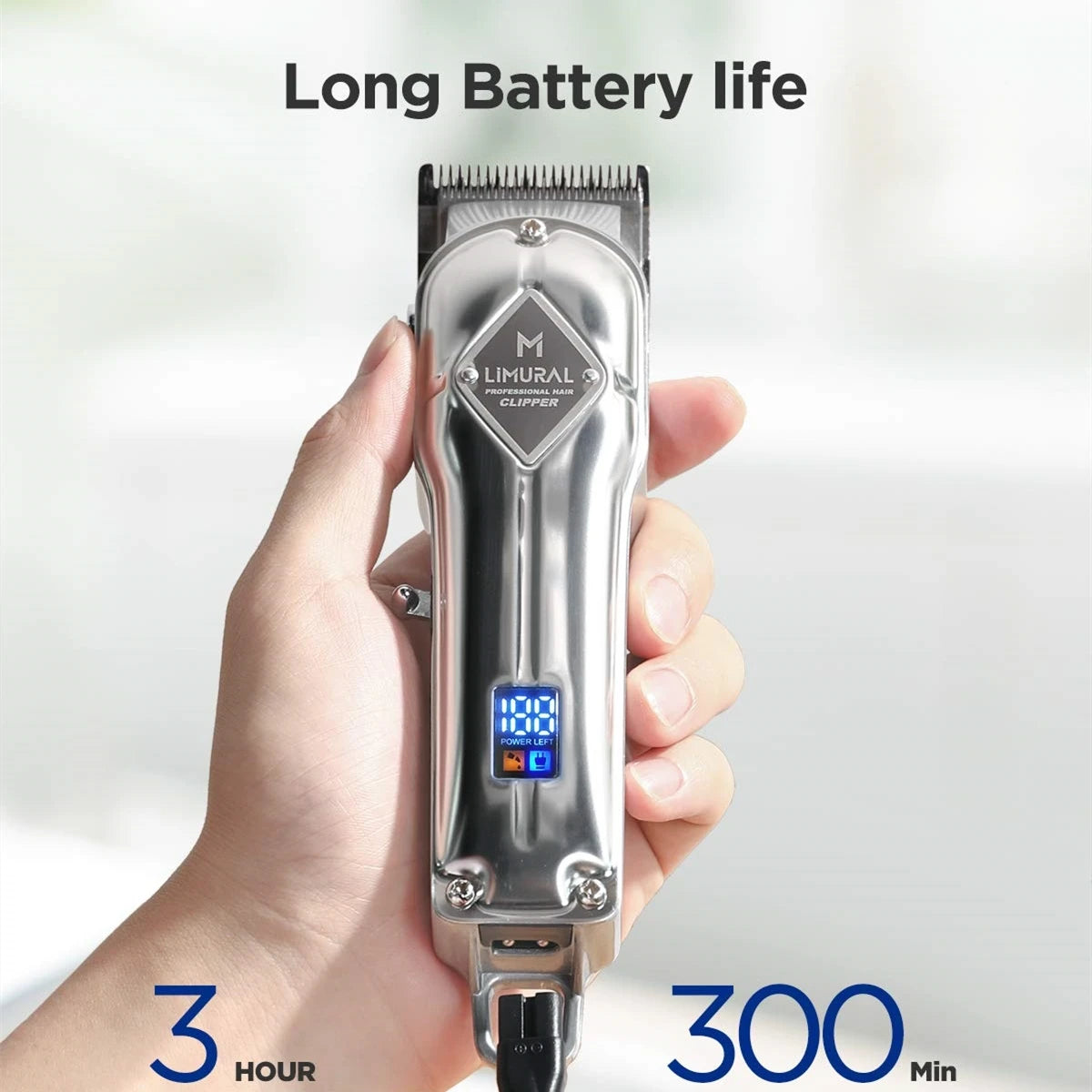 N Top Limural Hair Clippers Professional Cordless Clippers Hair Cutting Beard Trimmer Barbers Grooming Kit Rechargeable for Men