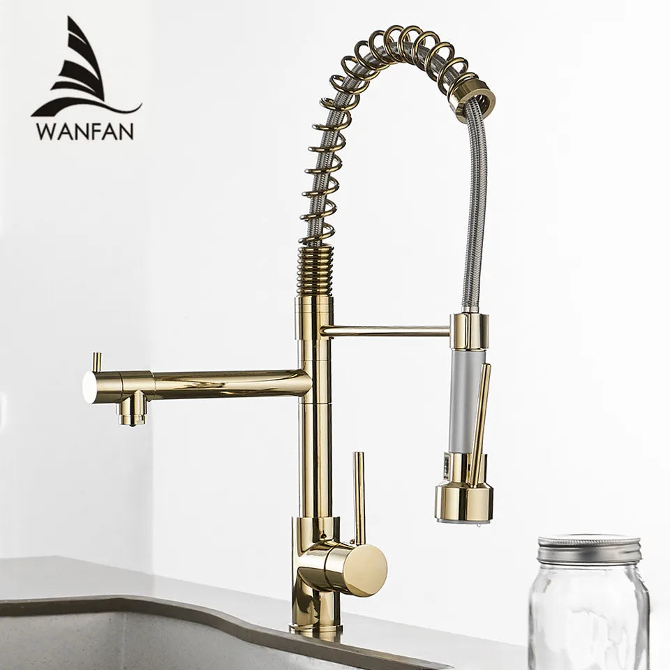 Kitchen Sink Faucet With Single Pull Out Sprout Deck Mounted
