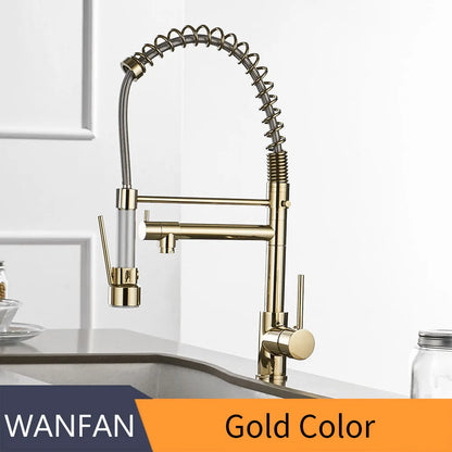 Kitchen Sink Faucet With Single Pull Out Sprout Deck Mounted