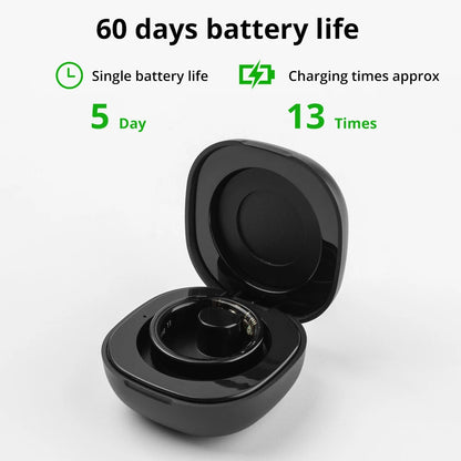 2024 COLMI R09 Smart Ring Men Women with Charging Case, Health and Sleep Monitor, Skin Temperature Monitor, 60 days battery life