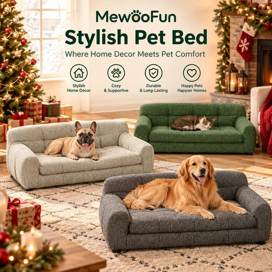 Breathable Dog Sofa Bed With Supportive Backrest And Armrests