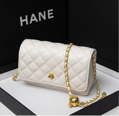 Luxury Geniunie Leather Sheepskin Diamond Lattice Handbag High Quality Metal Chain Clutch Wallet Purse Shoulder Bags for BC4-1