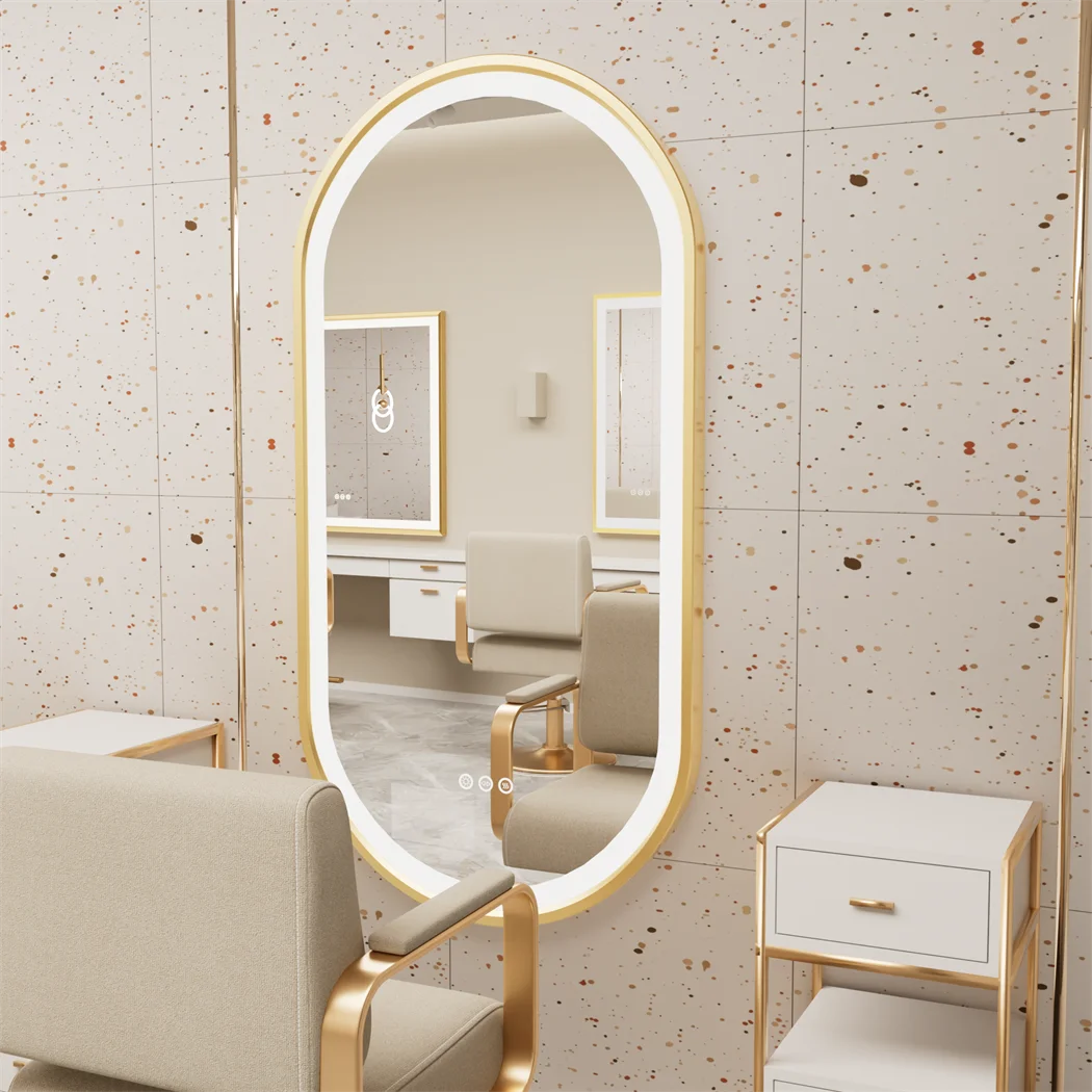 LUVODICRI UltraLuxurious Ovoidal LED Illuminated Bathroom Mirror With DemisterPad