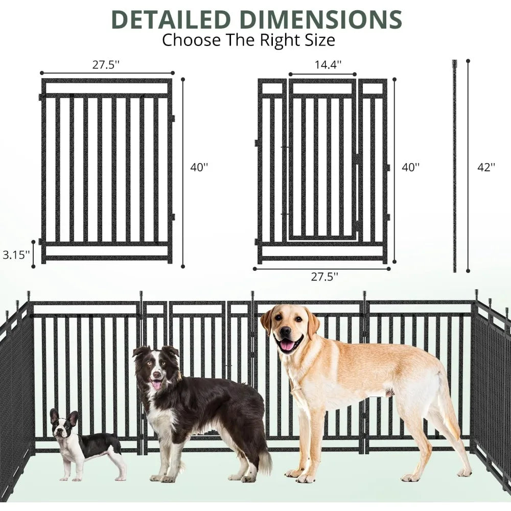 Portable Dog Playpen for Outdoor and Indoor Use with 16 Panels, 40" Height Ideal for RV and Camping