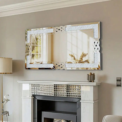 Hign-concerned Sparkling Crystal Crush Diamond Wall Mirror