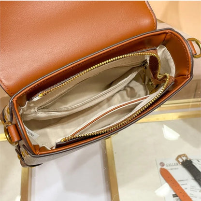 New minimalist and fashionable small handbag, contrasting color women's bag, high-end carriage crossbody bag, portable box bag
