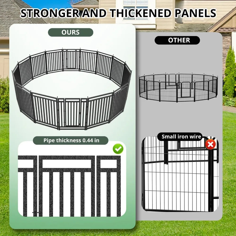 Portable Dog Playpen for Outdoor and Indoor Use with 16 Panels, 40" Height Ideal for RV and Camping